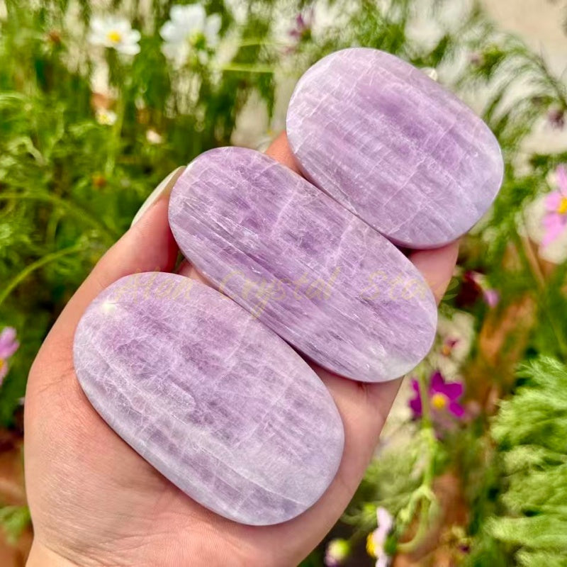 Pink Kunzite Palm Stone