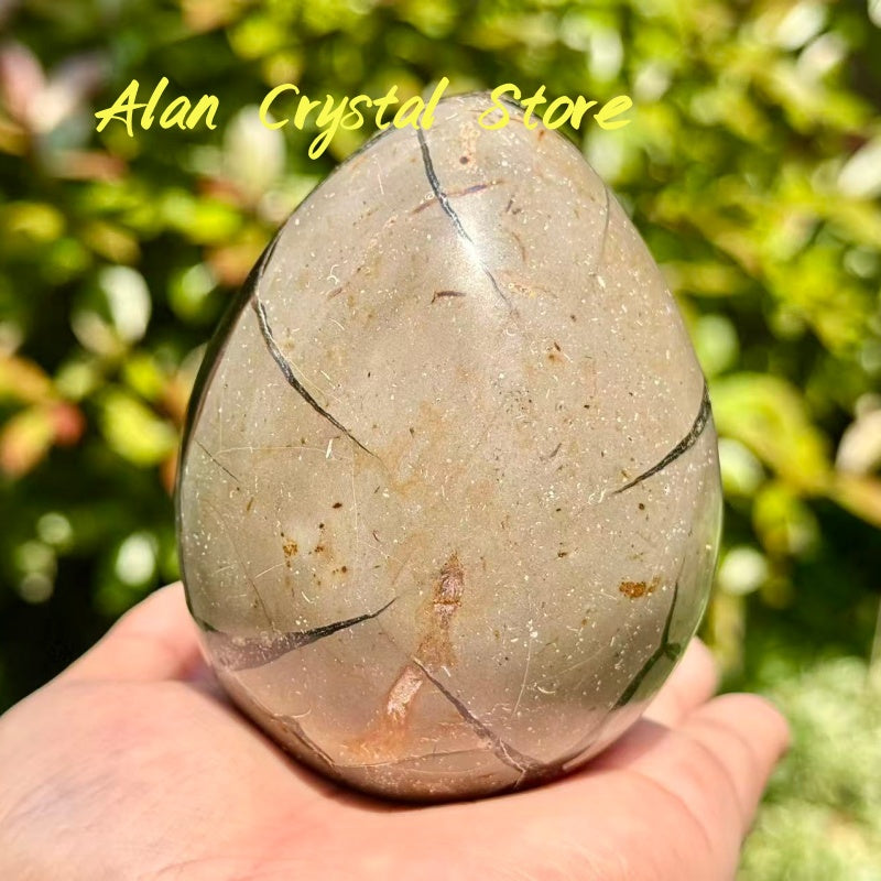 Septarian Druzy Egg Ornament