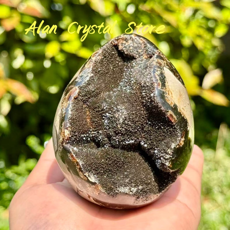 Septarian Druzy Egg Ornament