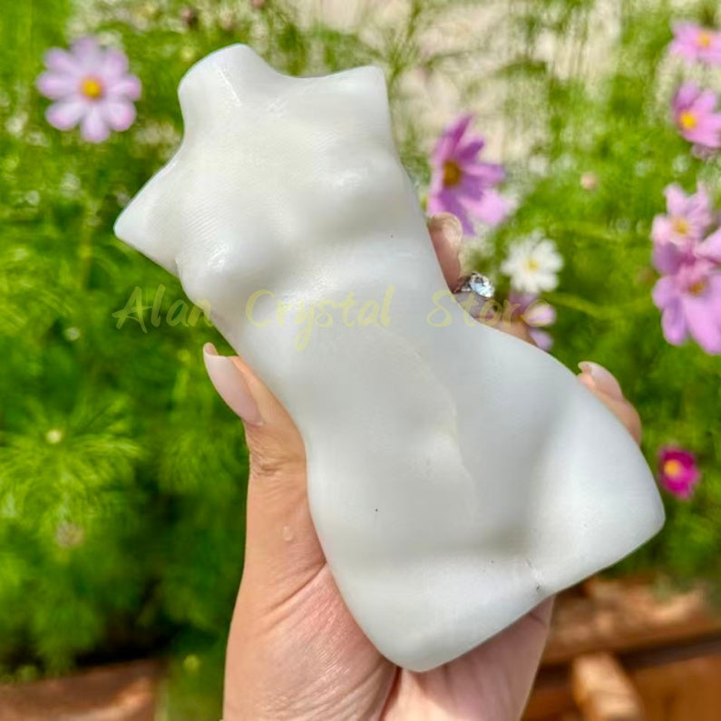 White Jade Female Body Carving
