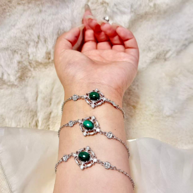 Natural Malachite Bracelet.
