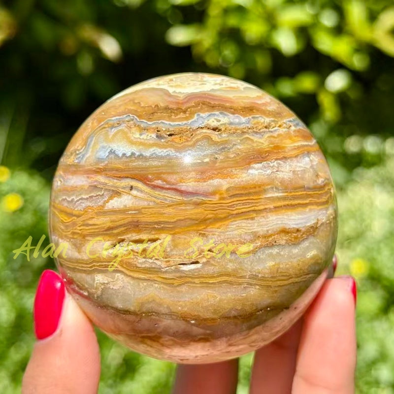 Natural Crazy Agate Sphere.1PC