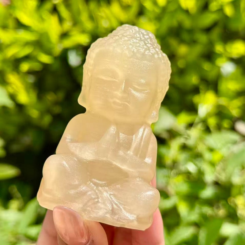Natural Crystal Quartz Buddha.Hand Carved Buddha.1PC