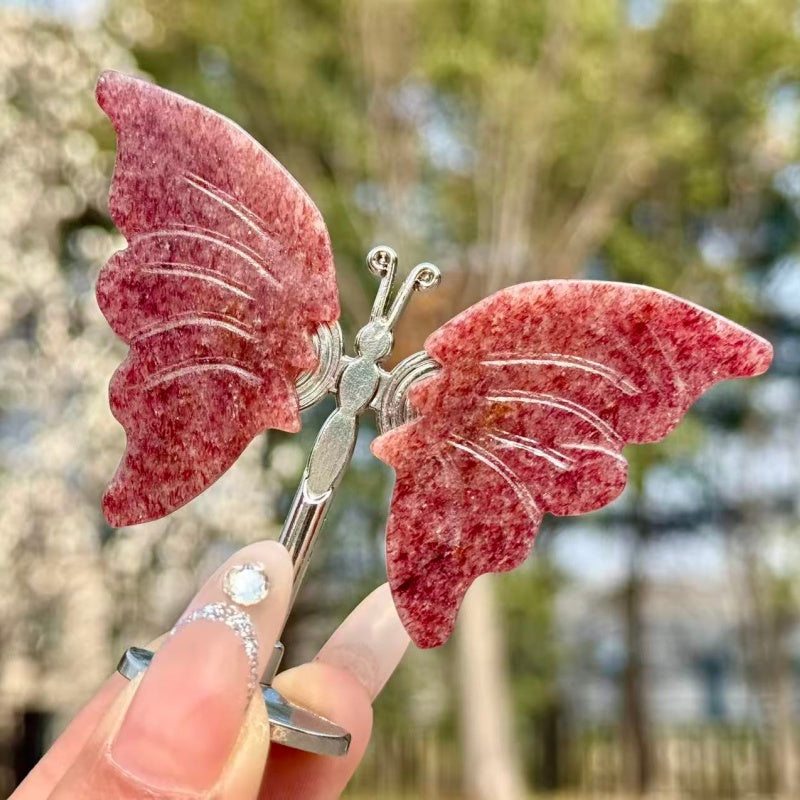 Natural Crystal Quartz Butterfly wings.