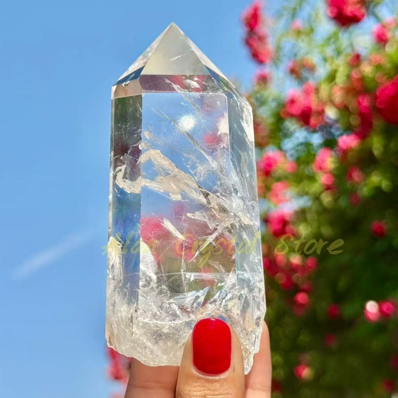 High Quality Clear Quartz Raw Tower
