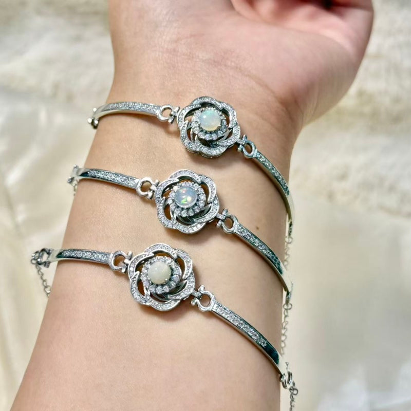 Opal Flower Bracelet.