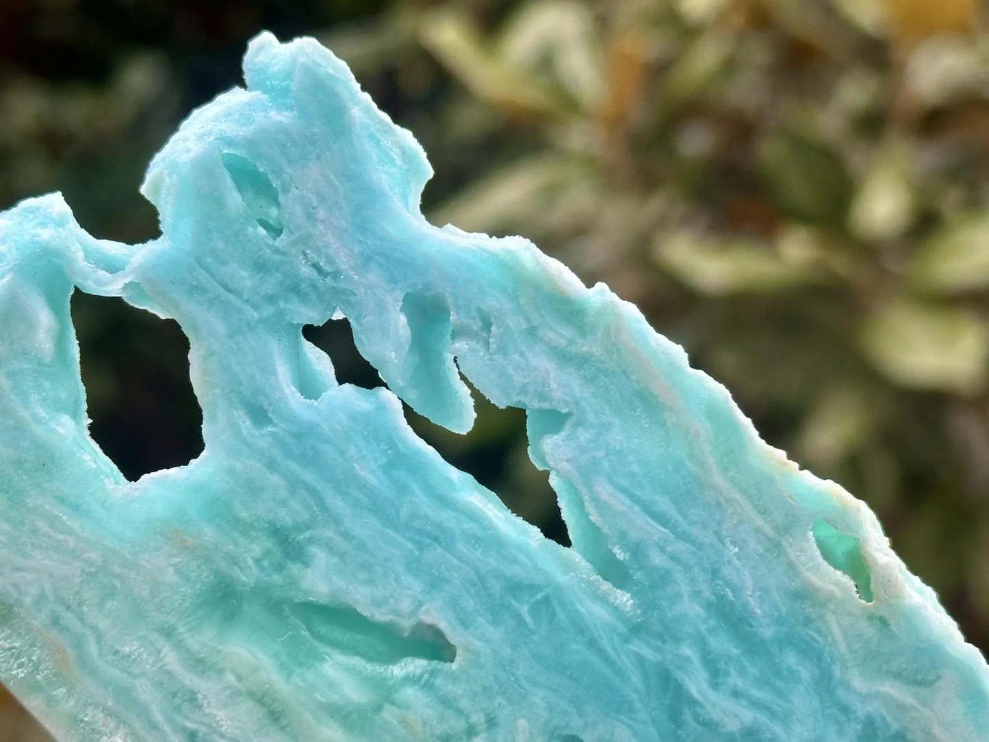 Natural Hemimorphite Slice,Crystal quartz Slice.