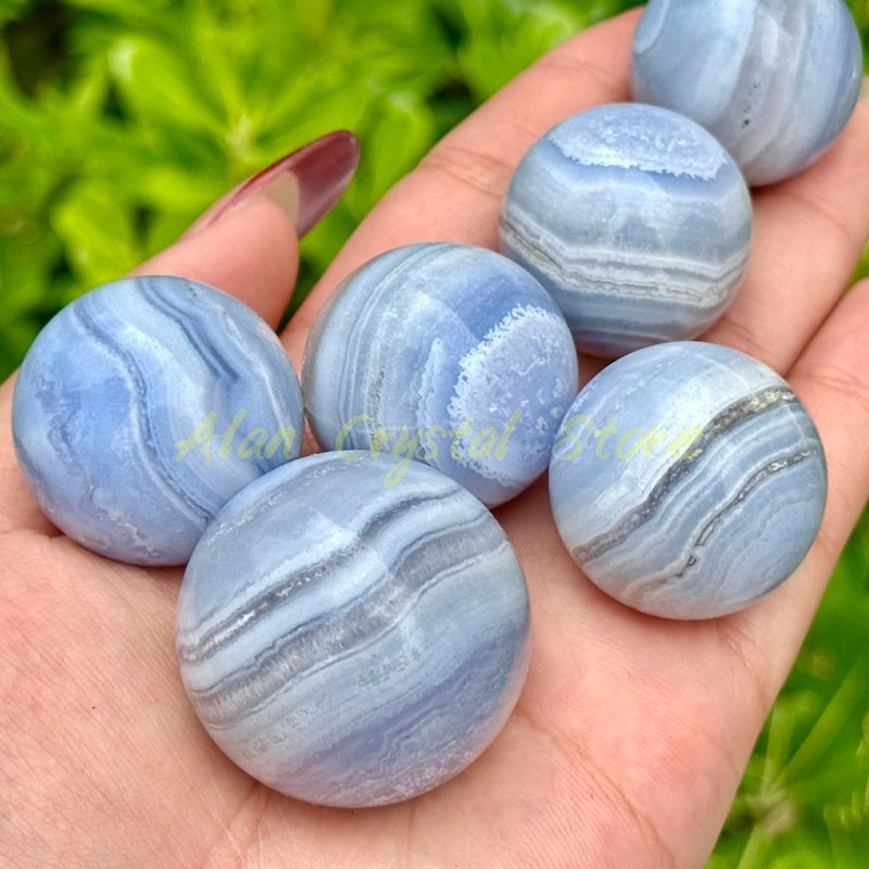 Natural Blue Lace Agate Sphere.1PC
