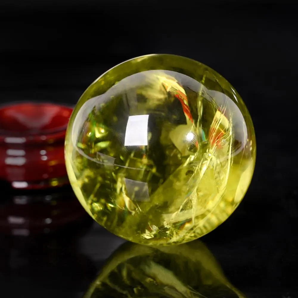 Natural Citrine Sphere,High Quality Ball.