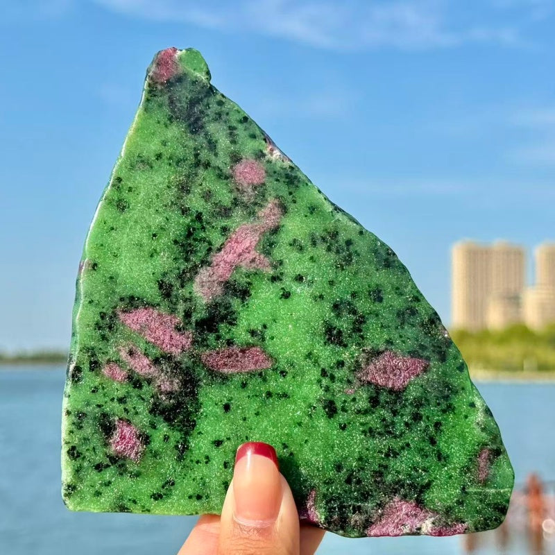 Natural Zoisite Slice. 1PC