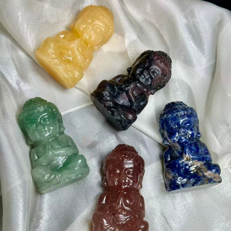 Natural Crystal Quartz Buddha.Hand Carved Buddha.1PC