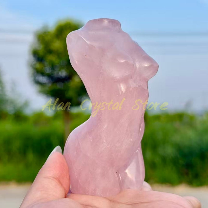 Rose Quartz Female Body Carving