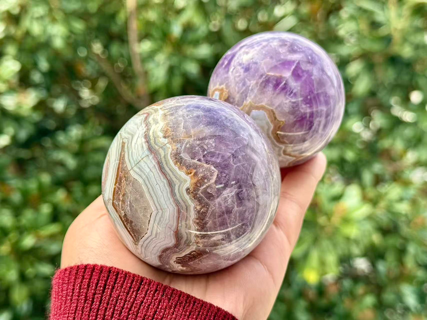 Natural Amethyst Agate Sphere,High Quality Crystal quartz Ball.
