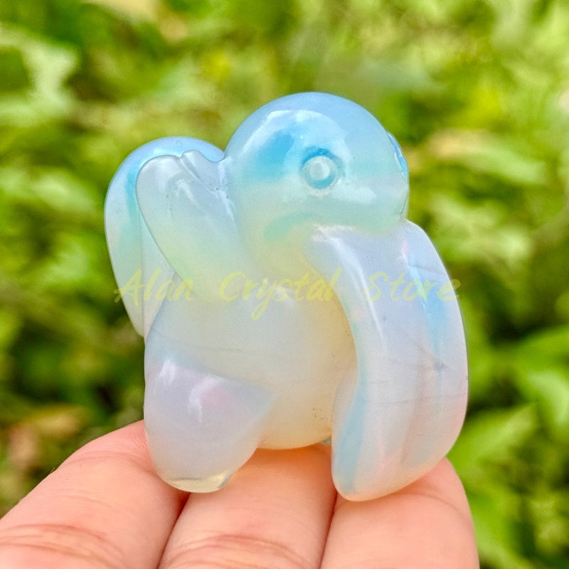 Crystal Quartz Lickitung Carving.