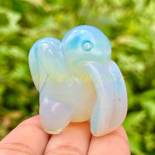 Crystal Quartz Lickitung Carving.
