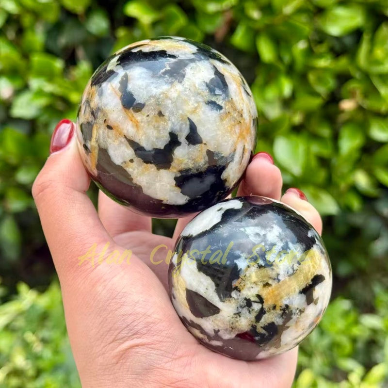Yellow Mica Tourmaline Sphere