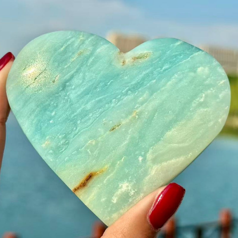 Natural Hemimorphite heart.1PC