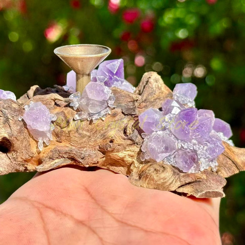 Amethyst Wood Sphere Base