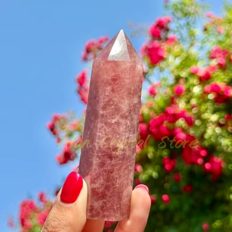 Natural Strawberry Quartz Points