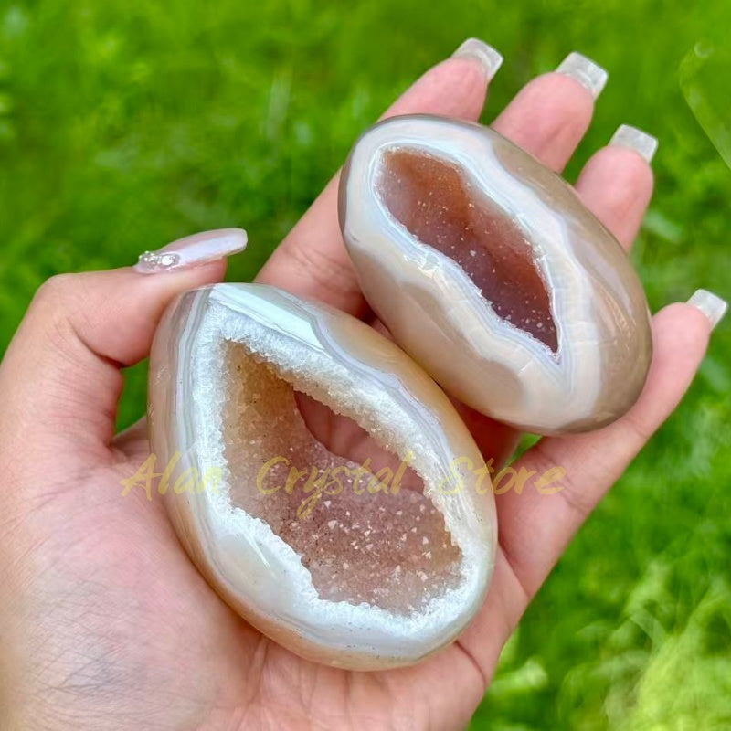 Natural Agate Geode Egg.1PC