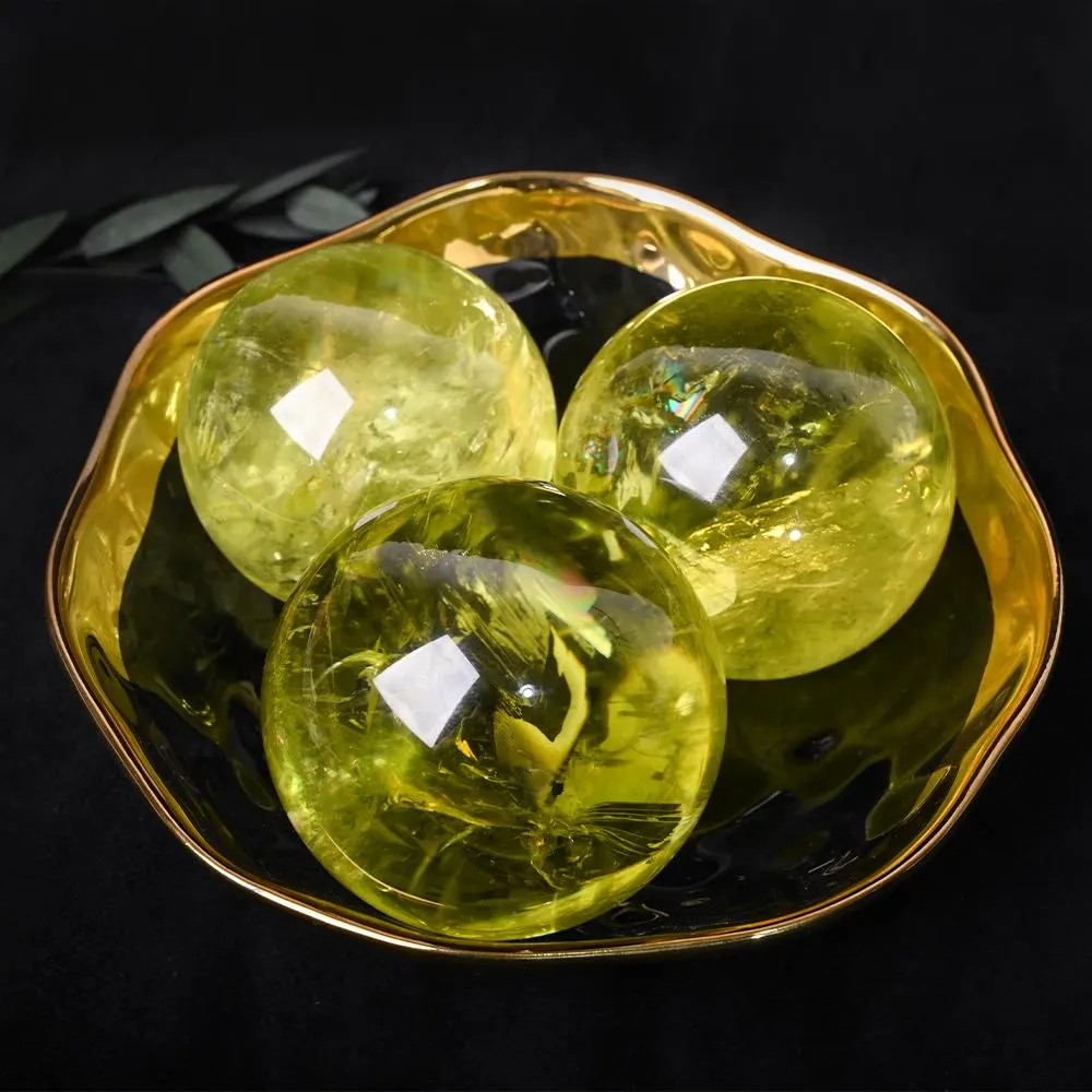 Natural Citrine Sphere,High Quality Ball.