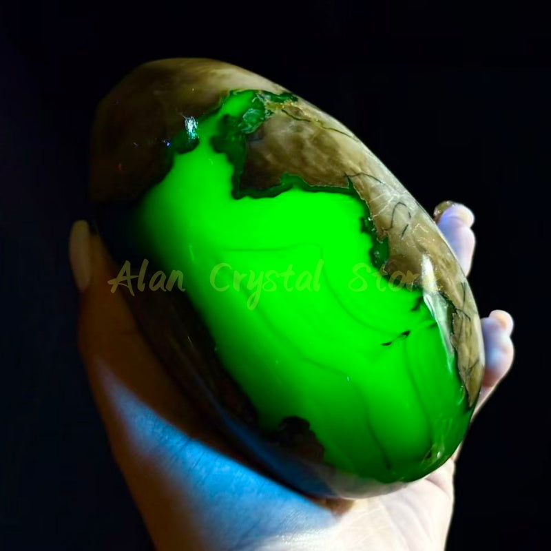 Volcano Agate Egg Carving