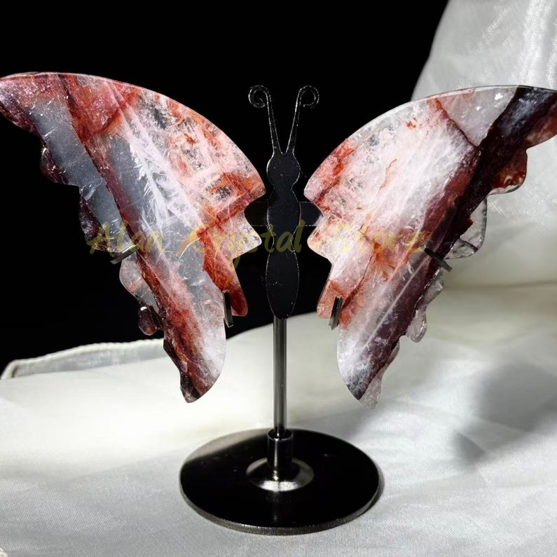 Red Fire Quartz Butterfly Wings