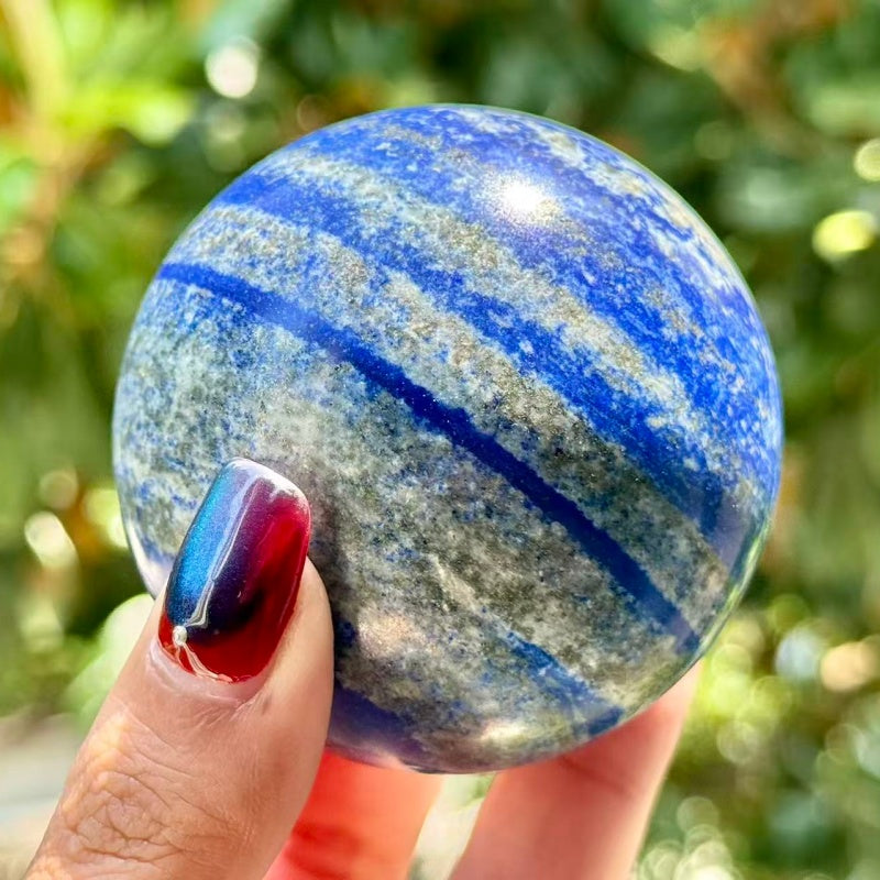 Natural Lapis Lazuli Sphere.