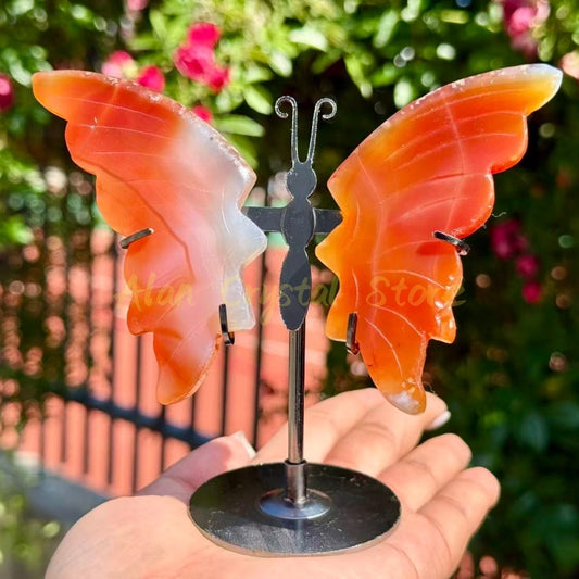 Carnelian Butterfly Carving