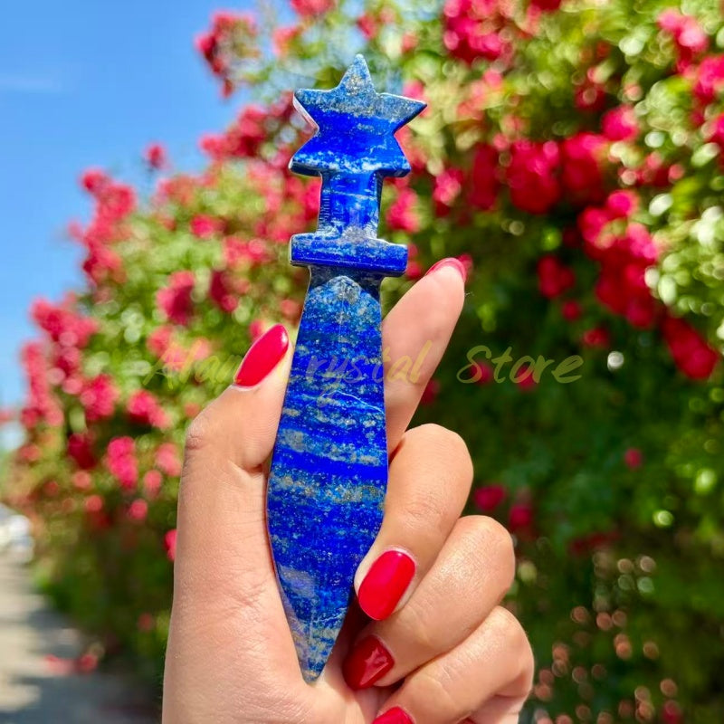 Lapiz Lazuli Sword Carving