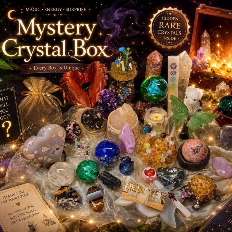 Curated Crystal Box,Mystery Crystal Box,Handpicked Crystal Set,Reiki Meditation Decor,Metaphysical Gift