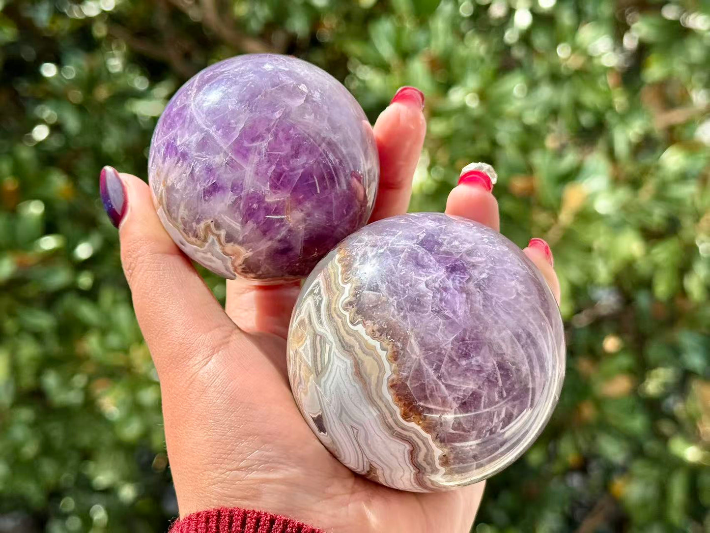 Natural Amethyst Agate Sphere,High Quality Crystal quartz Ball.