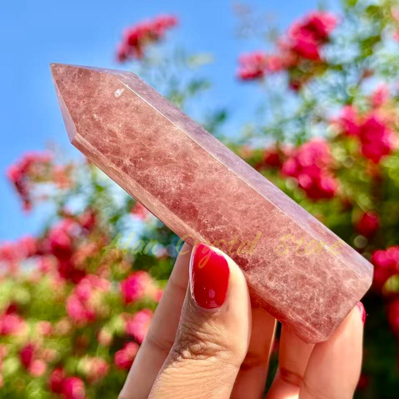 Natural Strawberry Quartz Points