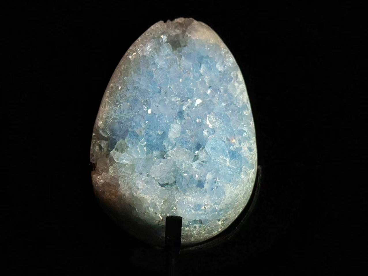 Natural Blue Celestite Crystal Cluster,Raw Geode,Rough Blue Celestine Crystal Egg,Reiki healing,Energy Crystal,Home Decor