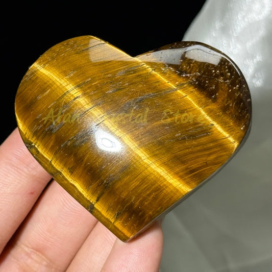 Tiger Eye Stone Heart