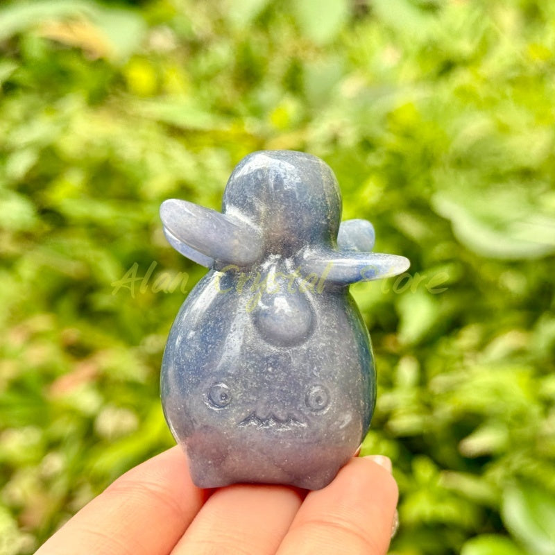 Natural Crystal Quartz Oddish Carving.1PC