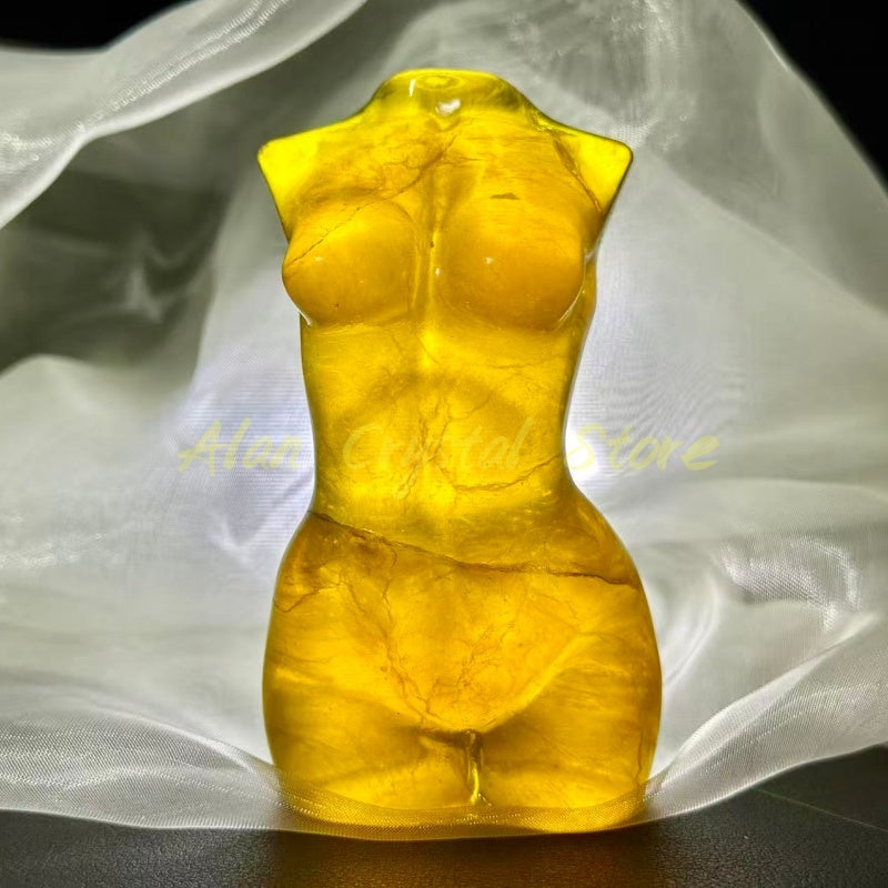 Rainbow Fluorite Female Body Carving