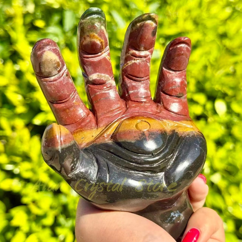 Ocean Jasper  Devil's Palm Carving