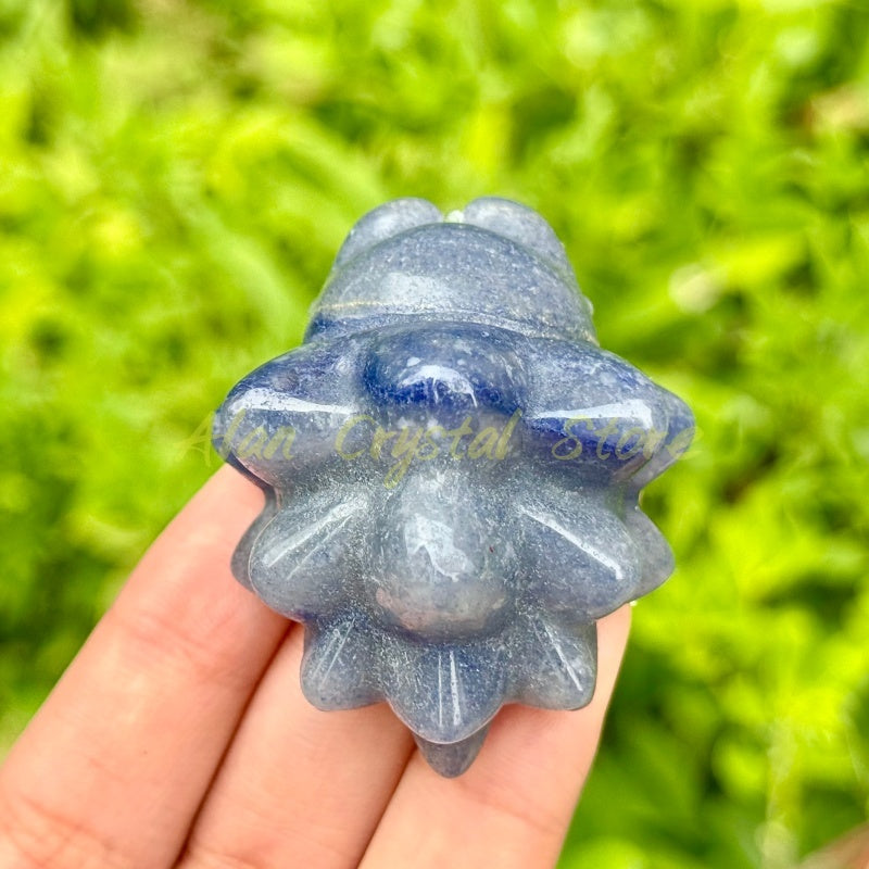 Crystal Quartz Hedgehog Carving.