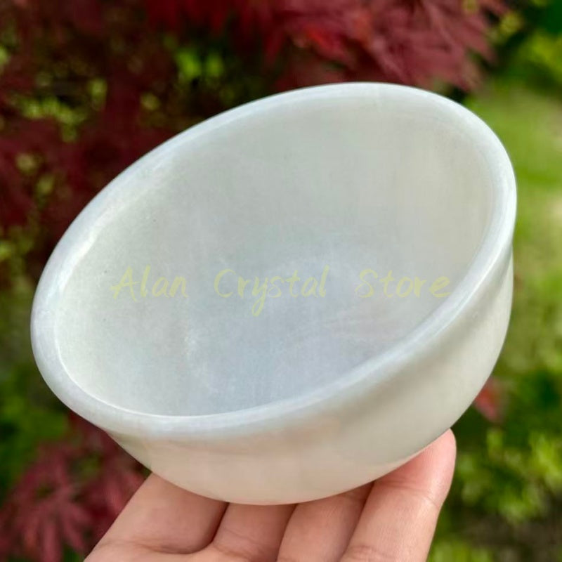 White Jade Bowl Carving