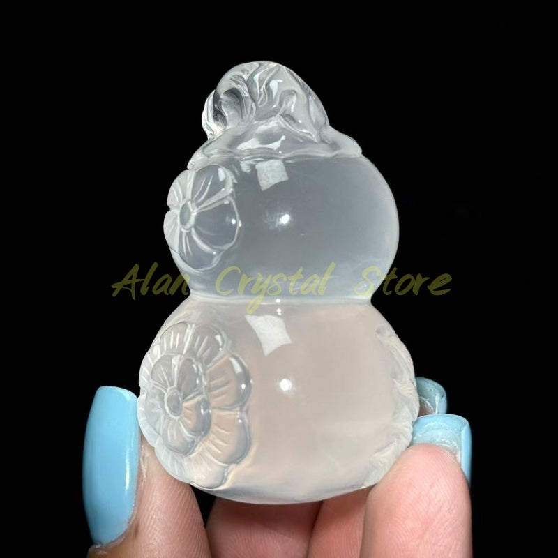 Natural Clear Quartz Nine-tailed Fox Gourd