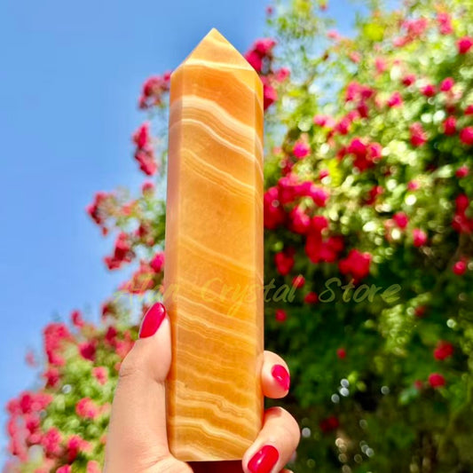 Yellow Calcite Big Tower