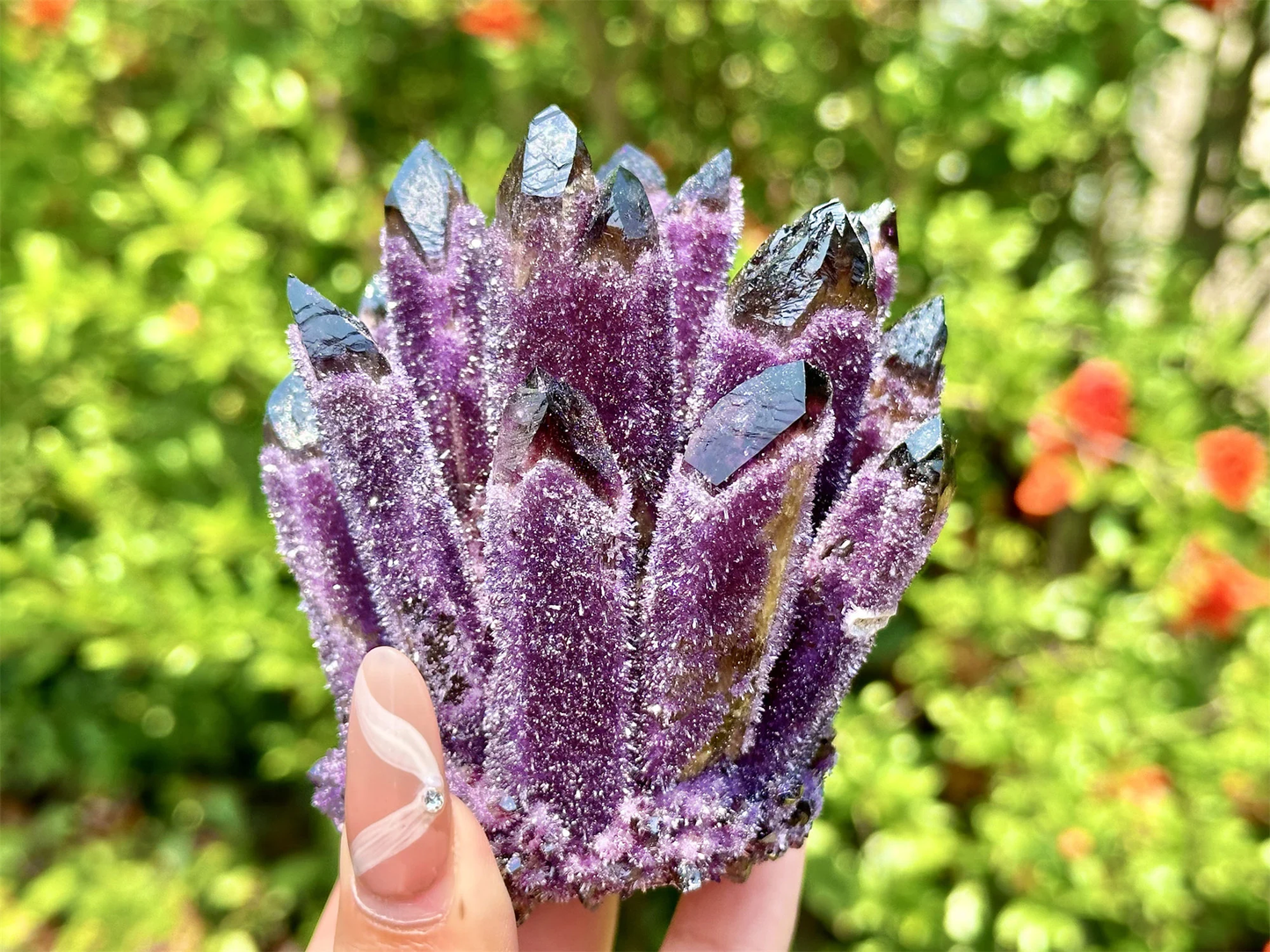 300g+ Purple Crystal Quartz Cluster.