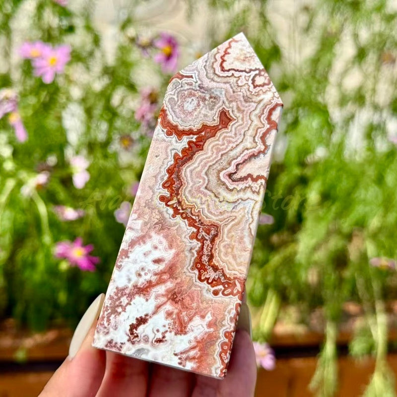 Pink Mexico Agate Tower