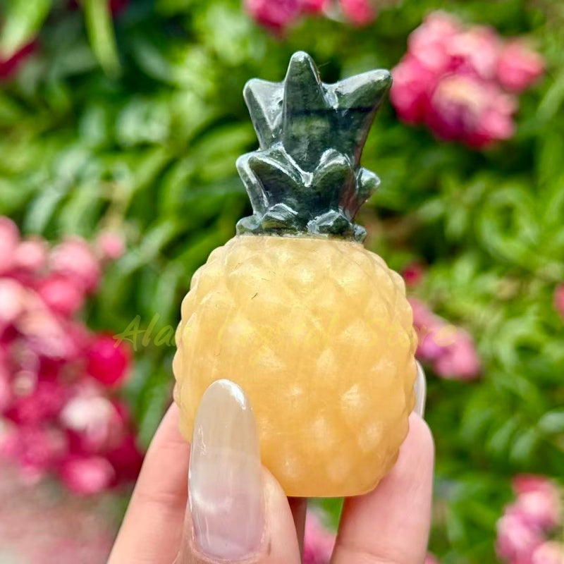 Yellow Calcite Pineapple Carving
