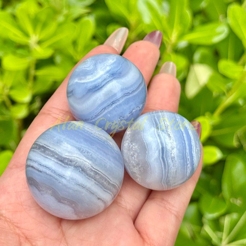 Natural Blue Lace Agate Sphere.1PC