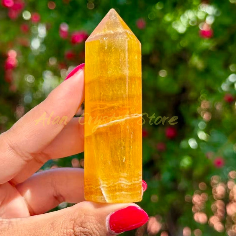 Yellow Fluorite Points