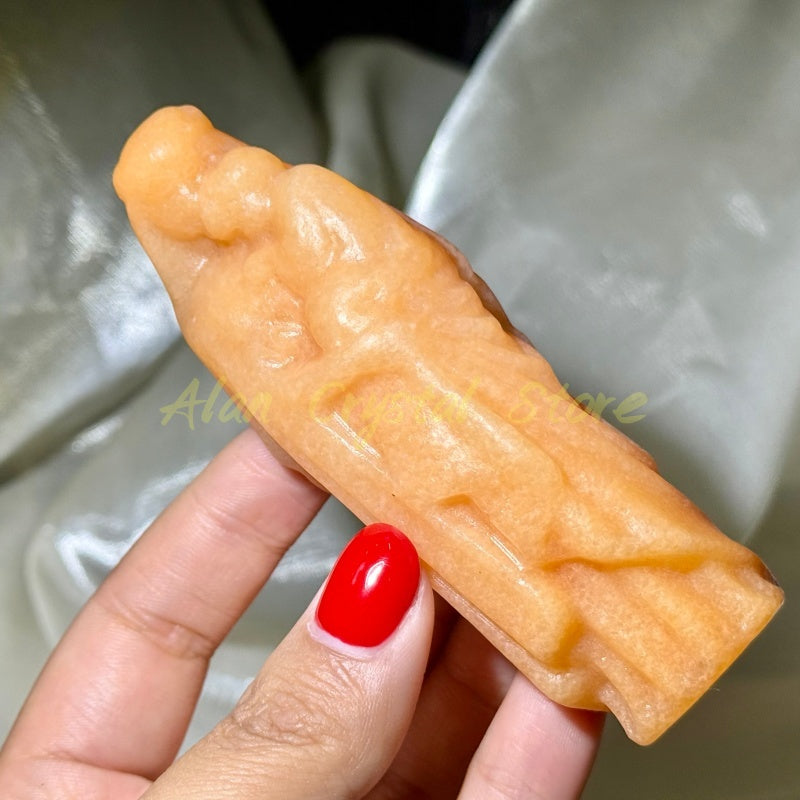 Natural Sun Stone Virgin Mary 1PC