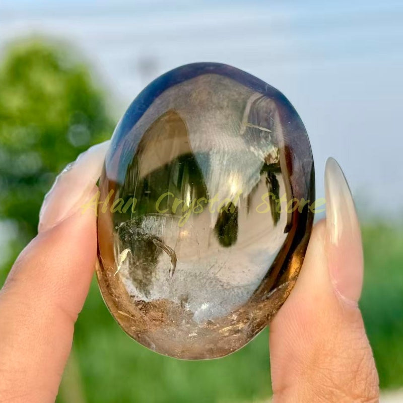 Smoky Quartz Palm Stone