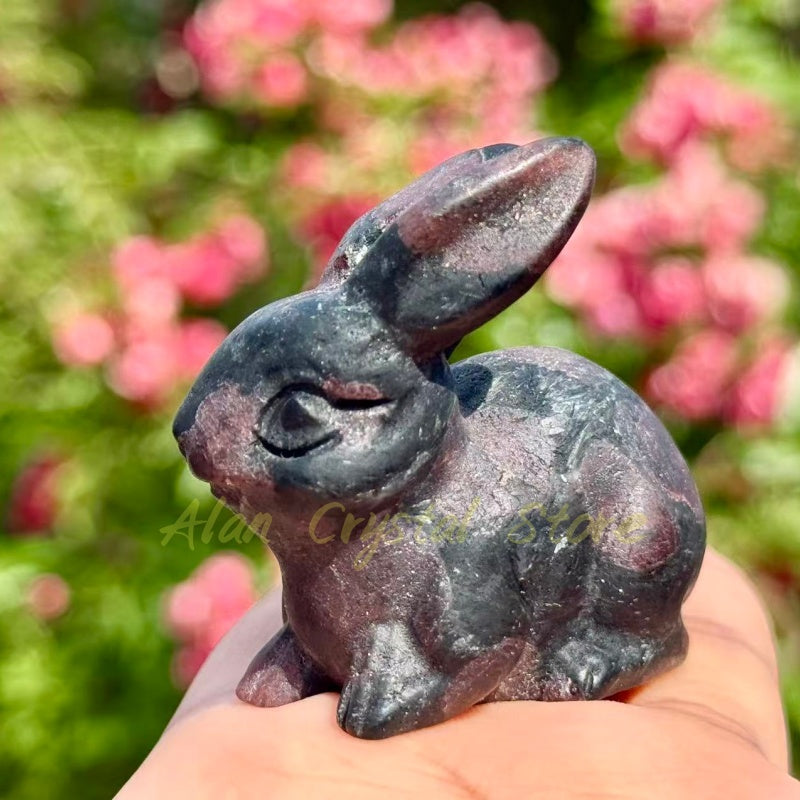 Garnet Rabbit Carving